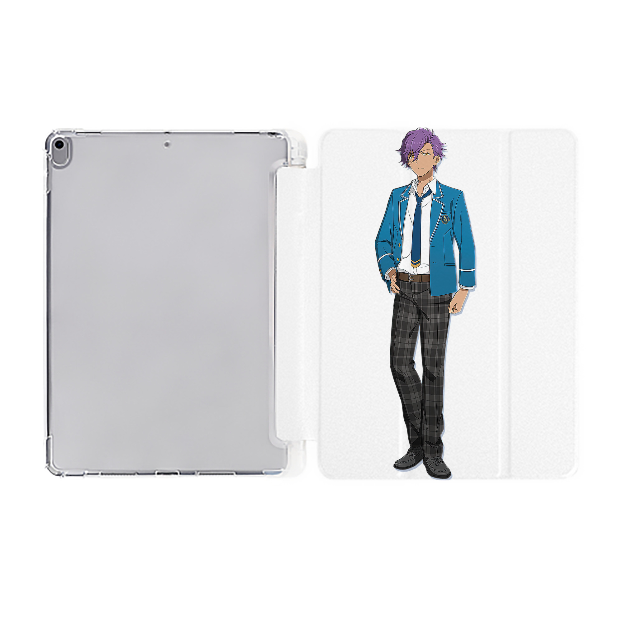 （画像用） あんさんぶるスターズ! Ensemble Stars IPad ケース ペン収納付き 三つ折りスタンド PUレザー×シリコン 対応機種9.5/10.5/10.9インチ